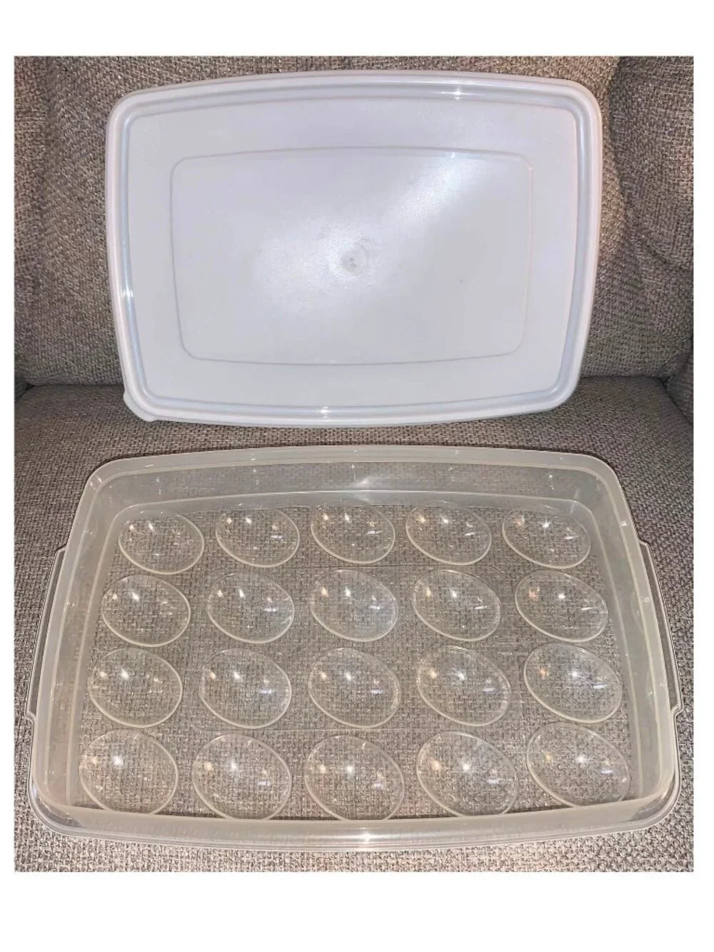 Rubbermaid Servin' Saver 20 Deviled Egg Keeper Container w/ White Lid